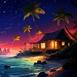 GTA Scenic River House Wall Art