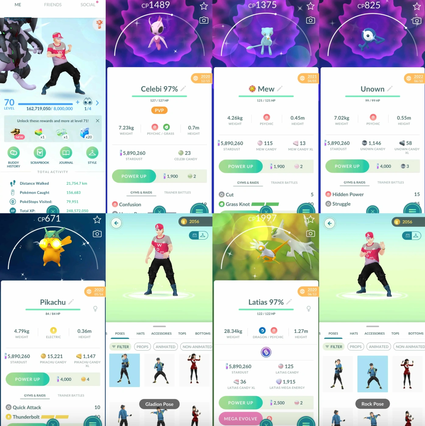 Pokémons 3459 - Level 70