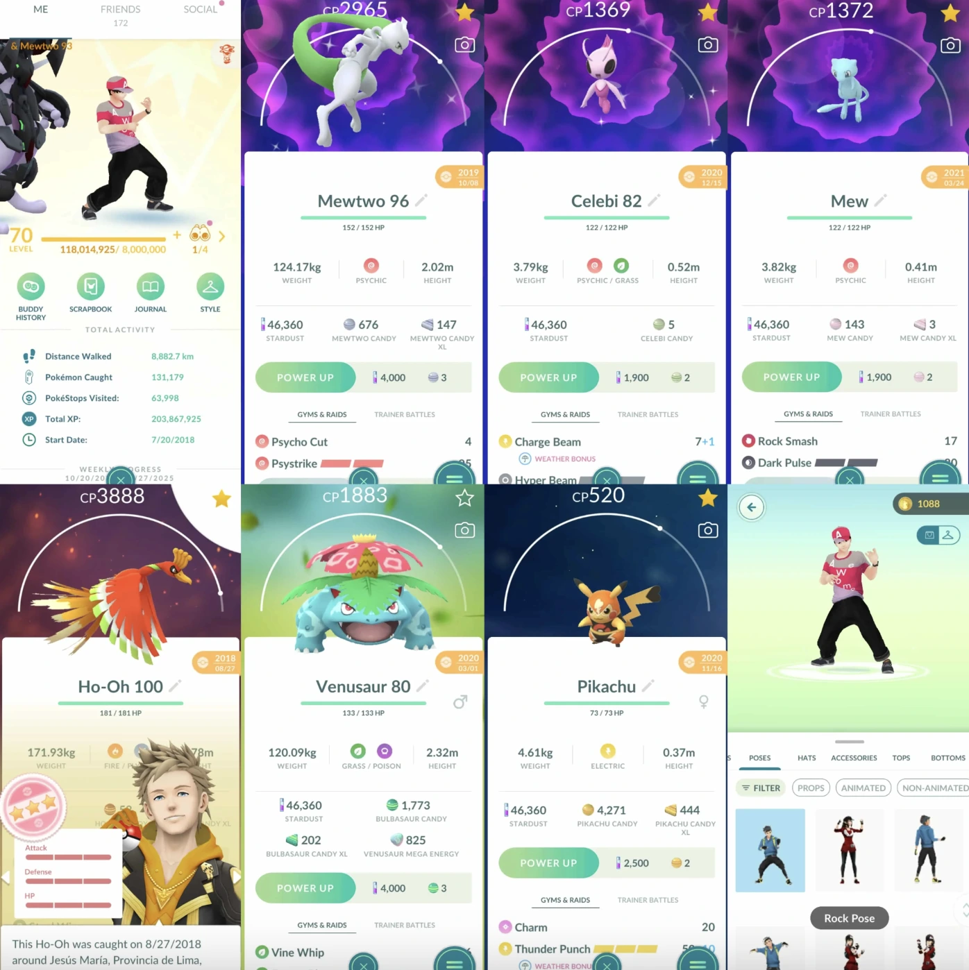 Pokémons 1507 - Level 70